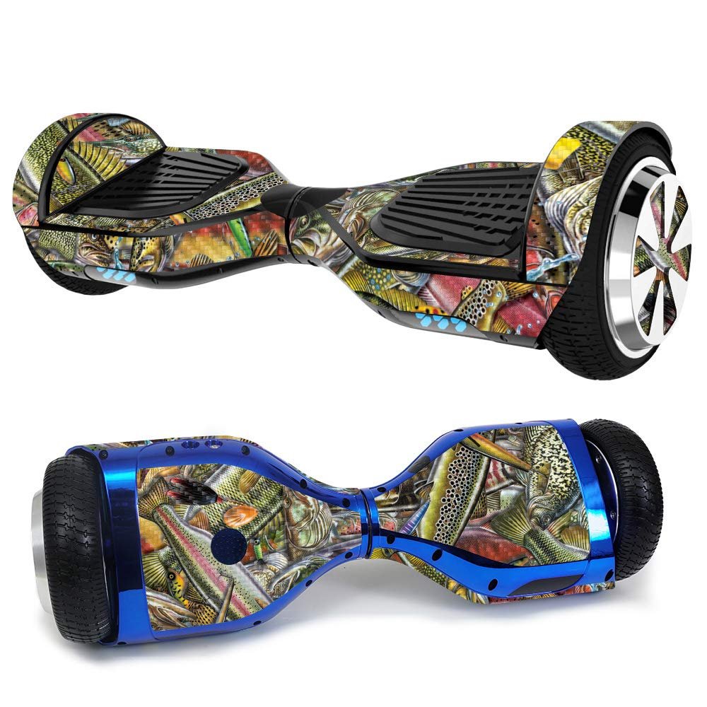 MightySkins Carbon Fiber Skin for Ultra Hoverboard - Fish Puzzle | Protective, Durable Textured Carbon Fiber Finish | Easy to Apply, Remove, and Change Styles | Made in The USA (CF-HOVH1-Fish Puzzle)