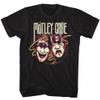 Motley Crue Heavy Metal Band Drama Masks Theatre of Pain Adult Short Sleeve T-Shirt Graphic Tee Black view 1