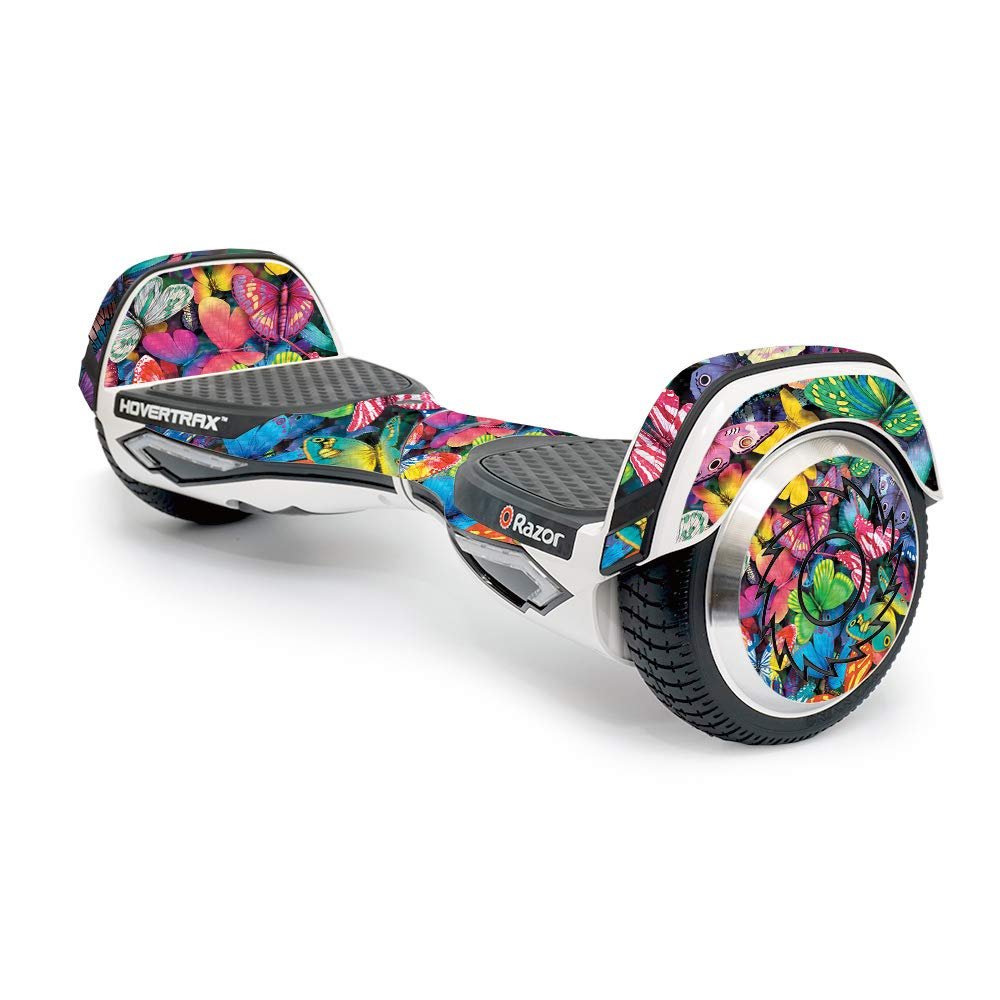 MightySkins Carbon Fiber Skin for Razor Hovertrax 2.0 Hover Board - Butterfly Party | Protective, Durable Textured Carbon Fiber Finish | Easy to Apply, Remove, and Change Styles | Made in The USA