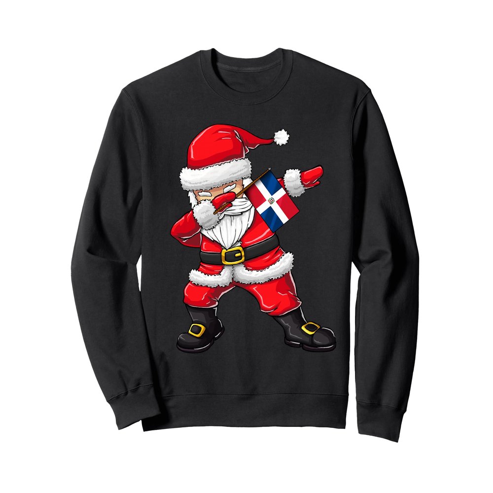 Dabbing Santa Claus from Dominican Republic Kids Boys Girls Sweatshirt