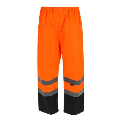 Tuff Grip Men's Fluorescent Waterproof Pants with Reflective Strips, 4XL, Orange