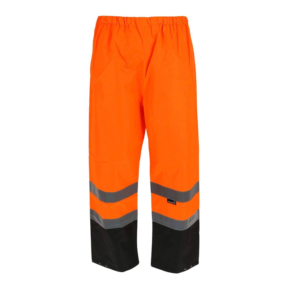 Tuff Grip Men's Fluorescent Waterproof Pants with Reflective Strips, 4XL, Orange