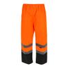 Tuff Grip Men's Fluorescent Waterproof Pants with Reflective Strips, 4XL, Orange view 1