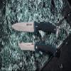 Smith & Wesson M&P Officer 8.5in S.S. Full Tang Fixed Blade Knife with 4in Drop Point, G10 Handle and Glass Break for Outdoor, Tactical, Survival and EDC,Black view 1