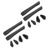 SAUCER Replacement Nose Pieces Pads & Earsocks Temple Sleeve Rubber Kit for Oakley Pit Bull OO9127 | Pit Bull Asian Fit(AF) OO9161 Sunglass - Black + Black view 1