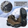 Ice Snow Traction Cleats Crampons Anti-Slip Snow Shoes Cleats Walking on Snow and Ice Winter Walking Boots Cleats for Men Women Hiking, Jogging (24 Steel Crampons,Szie M) view 2