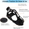 Ice Snow Traction Cleats Crampons Anti-Slip Snow Shoes Cleats Walking on Snow and Ice Winter Walking Boots Cleats for Men Women Hiking, Jogging (24 Steel Crampons,Szie M) view 4