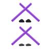 2 Pair Purple Replacement Earsocks & Nosepieces Kits for Oakley Triggerman OO9266 view 1