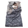 TRIWONDER Sleeping Bag Liner Camping Sheet Travel Sheet Cotton Lightweight Sleeping Sack for Camping, Traveling, Hotels & Backpacking (Grey, L -70.9x90.6 in) view 1