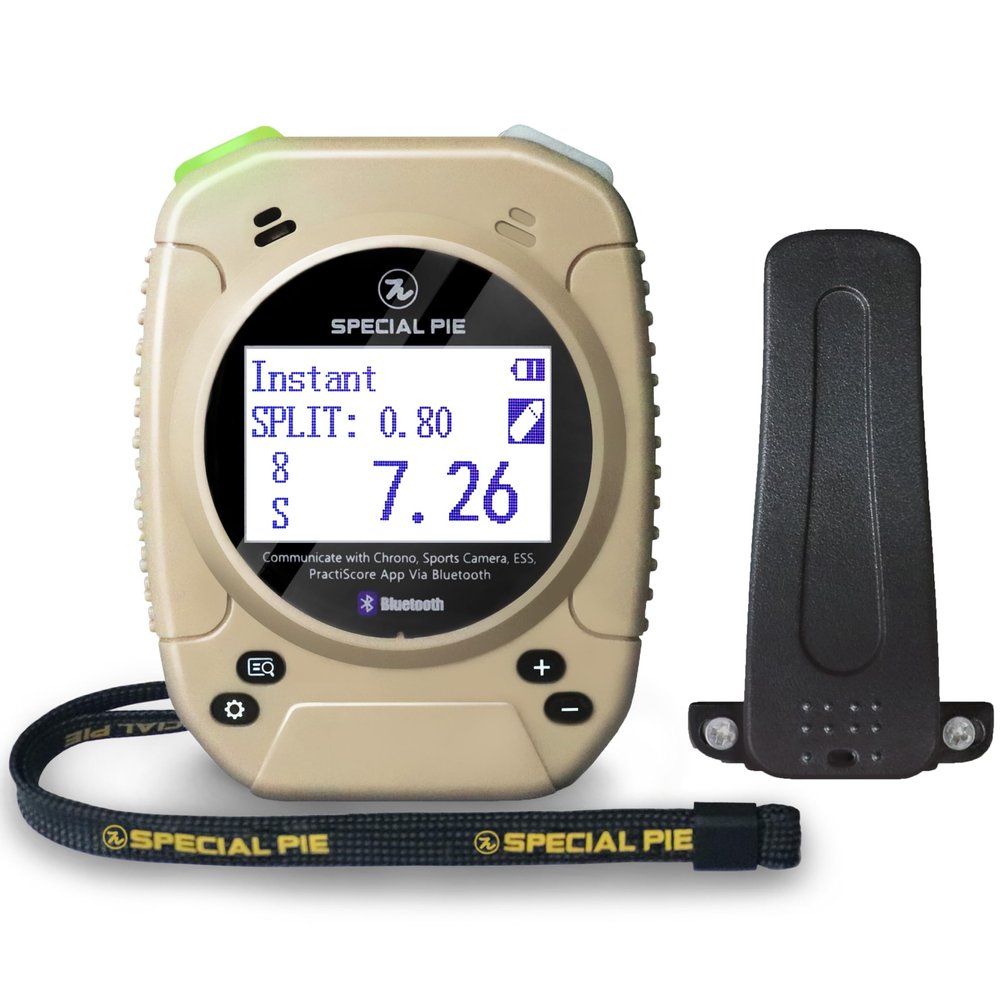 Shot Timer with Belt Clip -2025 Upgraded Shot Timer for Shooting Competition, Dry Fire Practice, Bluetooth Connect, Auto Backlight & Loud Buzzer, Ideal for IPSC, IDPA, USPSA