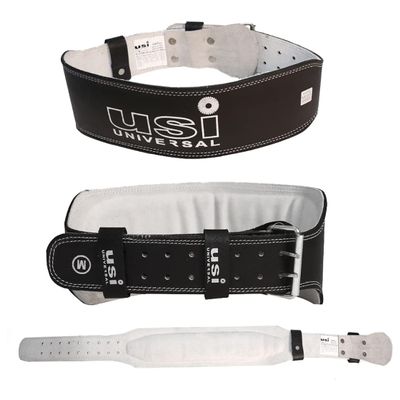 USI Weight Lifting Belt for Men Gym Pure Leather Belt Fitness Workout (XL)