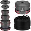 Alocs Camping Cookware, Aluminum Camping Cooking Set Camp Kitchen, Portable Camping Pots and Pans Set Essentials Mess Kit for Backpacking, Outdoor Cooking and Picnic view 1