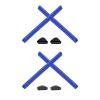 2 Pair Blue Replacement Earsocks & Nosepieces Kits for Oakley Triggerman OO9266 view 1