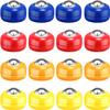 16 Pieces Mini Shuffleboard Replacement Pucks Tabletop Equipment Rollers Set Shuffleboard Curling Accessories (Red, Blue, Orange, Yellow) view 1