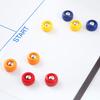 16 Pieces Mini Shuffleboard Replacement Pucks Tabletop Equipment Rollers Set Shuffleboard Curling Accessories (Red, Blue, Orange, Yellow) view 2