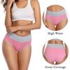 wirarpa Women's Cotton Underwear High Waist Briefs Ladies Soft Breathable Panties Full Coverage Underpants 5 Pack X-Small view 3