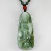 2.4" China Certified Grade A Nature Hisui Jadeite Jade Blessing Kwanyin Hand Carved Neckalce Pendants 0136 view 2