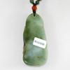 2.4" China Certified Grade A Nature Hisui Jadeite Jade Blessing Kwanyin Hand Carved Neckalce Pendants 0136 view 4