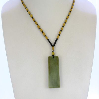 2.2" China Certified Grade A Nature Hisui Jadeite Jade Peace Plate Hand Carved Neckalce Pendants 0161