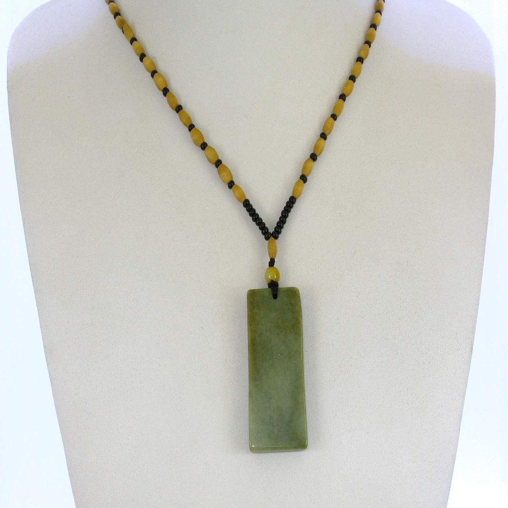 2.2" China Certified Grade A Nature Hisui Jadeite Jade Peace Plate Hand Carved Neckalce Pendants 0161