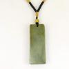 2.2" China Certified Grade A Nature Hisui Jadeite Jade Peace Plate Hand Carved Neckalce Pendants 0161 view 3