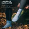 DANISH ENDURANCE 3 Pack Running Socks for Long Distances, Quarter, Men & Women, Light Blue, US Women 8-10 // US Men 6.5-8.5 view 4