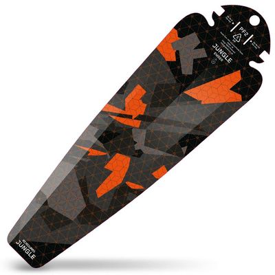 RideGuard Jungle Ember PF2 - Rear MTB Saddle Mudguard Mountain Bike Fender. Fits All Standard Rail Saddles. UK Made from 100% Recycled Plastic Waste and 100% Recyclable.
