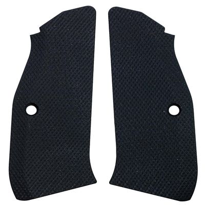LOK Grips CZ Shadow 2 Thin Full Checkered Grips G10 Solid Black