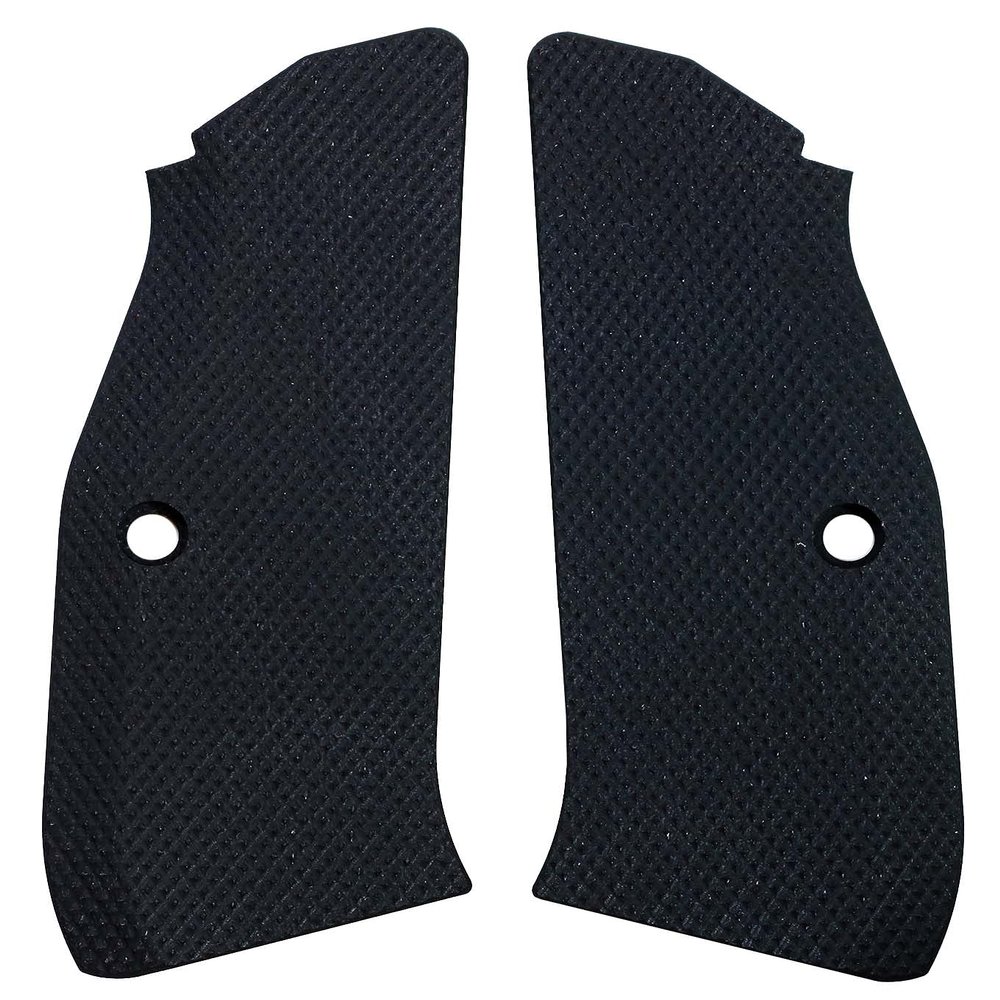 LOK Grips CZ Shadow 2 Thin Full Checkered Grips G10 Solid Black