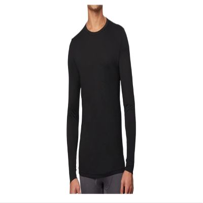 32 DEGREES Heat Men's Long Sleeve Crew Neck Tee (XX-Large, Black/Black)