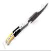 FB LEATHER CRAFTS Tactical Combat Custom Made Damascus Steel Hunting Axe/Throwing Hatchets Smart Axe FBA-0013 (Natural Bone and Black Horn) view 3