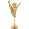 Crown Awards Cheerleading Trophies - 6" Gold Junior Cheerleader Trophy On White Marble Base - 10 Pack Prime view 2