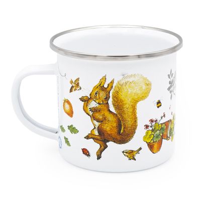 Peter Rabbit Enamel Mug, White, Medium