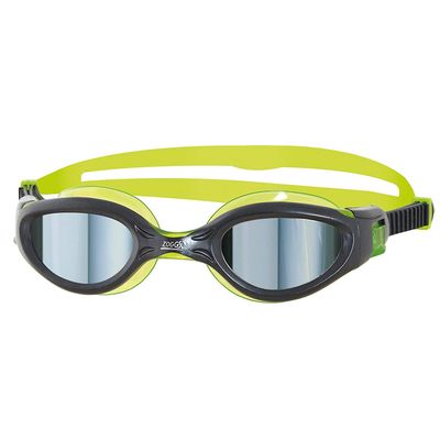 Zoggs Junior Phantom Elite Mirror Goggles Charcoal/Green/Mirror