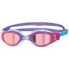 Zoggs Junior Phantom Elite Mirror Goggles Charcoal/Green/Mirror view 3
