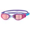 Zoggs Junior Phantom Elite Mirror Goggles Pink/Purple/Mirror view 1