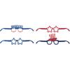Creative Converting Patriotic Fourth of July Deluxe Paper Eyeglasses, 3. 5" x 16. 5" (1), 3. 25" x 16. 5" (2), 5. 25" x 16. 5" (1), Multi-color view 1