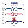 Creative Converting Patriotic Fourth of July Deluxe Paper Eyeglasses, 3. 5" x 16. 5" (1), 3. 25" x 16. 5" (2), 5. 25" x 16. 5" (1), Multi-color view 2