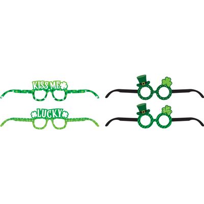 Creative Converting 343106 Saint Patrick's Day Paper Glasses