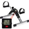 Folding Pedal Exerciser, CNTLIFE Portable Stationary Mini Exercise Bike Leg Arm Trainer for Elderly Men Women, Adjustable Resistance Pedal Exerciser with Electronic Display view 1