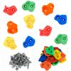C CRYSTAL LEMON 10PCS Kids Rock Climbing Holds  Colorful Hand and Foot Grips with Mounting Hardware  Indoor Outdoor Wall Accessories for Backyard or Playset Climbing Fun view 1