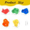 C CRYSTAL LEMON 10PCS Kids Rock Climbing Holds  Colorful Hand and Foot Grips with Mounting Hardware  Indoor Outdoor Wall Accessories for Backyard or Playset Climbing Fun view 2