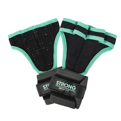 OHMY FIT Strong Women's Wrist Wrap Gloves - Wrist Support and Palm Protection Glove - Crossfit Grips - Training Accessories Great for Workout, Weight Lifting, Pilates, Yoga & More (Small/Medium,Green)