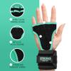 OHMY FIT Strong Women's Wrist Wrap Gloves - Wrist Support and Palm Protection Glove - Crossfit Grips - Training Accessories Great for Workout, Weight Lifting, Pilates, Yoga & More (Small/Medium,Green) view 2