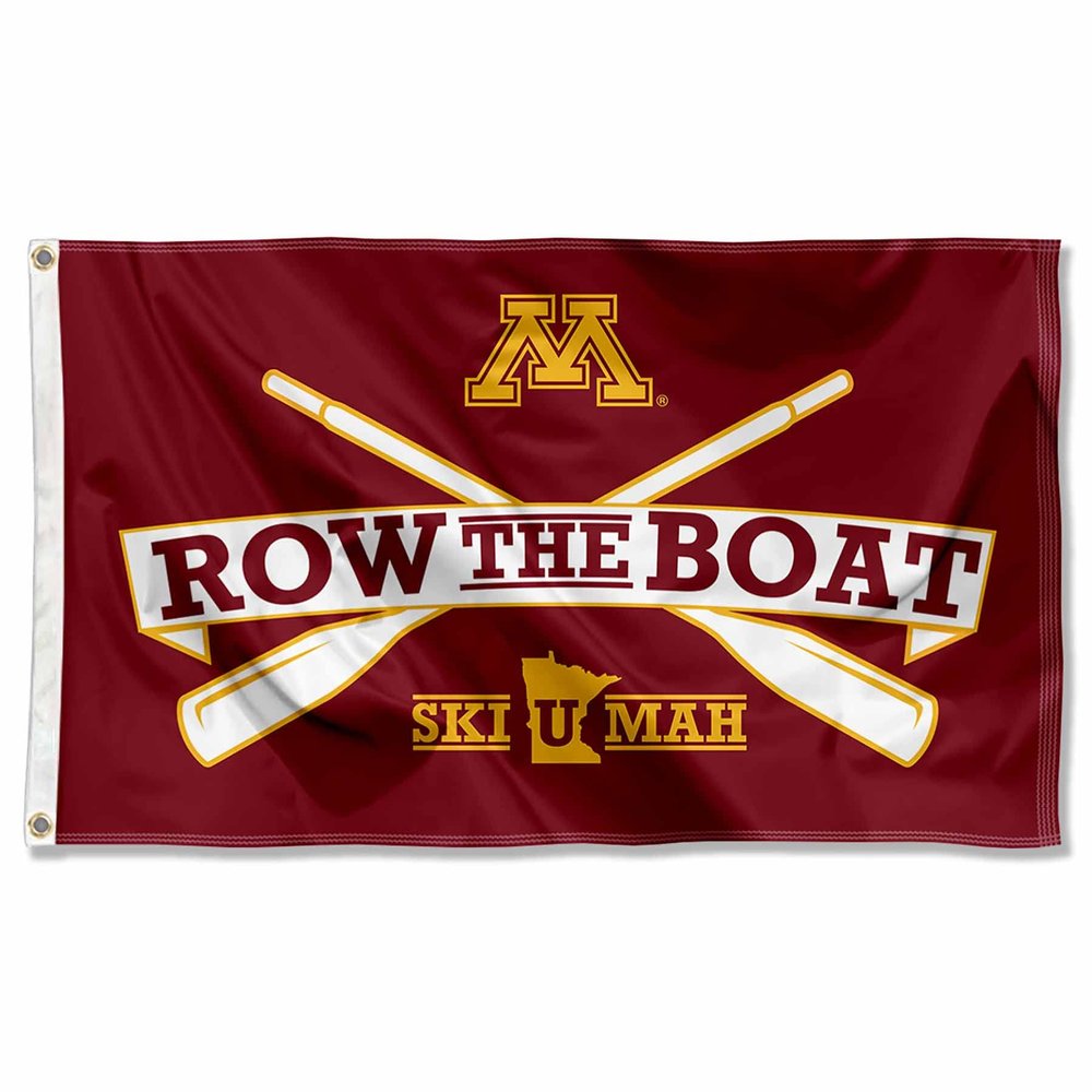 Minnesota Gophers Row The Boat Ski U Mah Flag