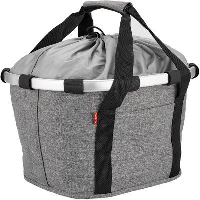 KLICKfix Unisex  Adult Twist Bicycle Basket, Silver, Plain