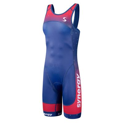 Synergy Women's Tri Suit - One Piece Triathlon Open Back Trisuit (USA, X-Large)