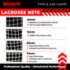 Velocity Lacrosse Net  5mm (2-Pack) Replacement Goal Net, Ideal for High School, Serious Backyard Players, Fits All 66x7 Goals, 1000D High-Strength Poly, Weatherproof & UV-Resistant  White view 4