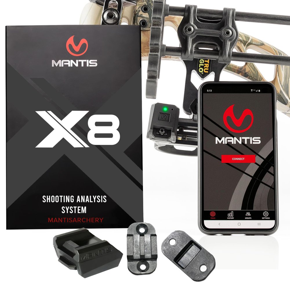 Mantis X8 Shooting Analysis System | Archery Trainer | Works with Longbow, Compound Bow, or Recurve Bows | Track Progress & Analyze Every Shot with Free App | Bow Hunting Practice