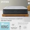 Intex 18" Inflatable King Air Mattress, Elevated Premium Comfort with Built-in Pump, Self-Inflating Portable Blow-Up Airbed for Guest Bed or Camping view 1